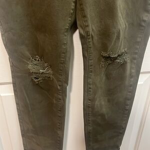 American Eagle Curvy High-Rise Jegging 12R Green Camo